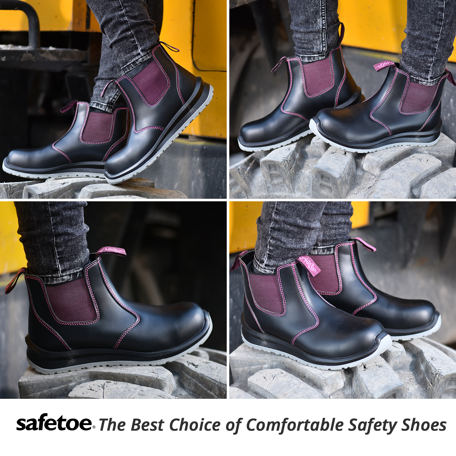 Los mejores zapatos de trabajo antideslizantes con punta de material compuesto en las botas de trabajo para mujer