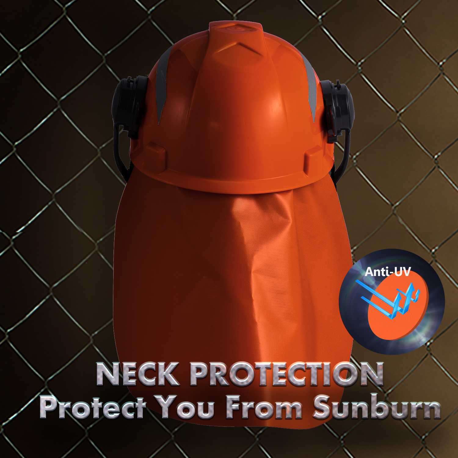 Gorro de Protección Forest Helmets & Face Shield M-5009 Naranja
