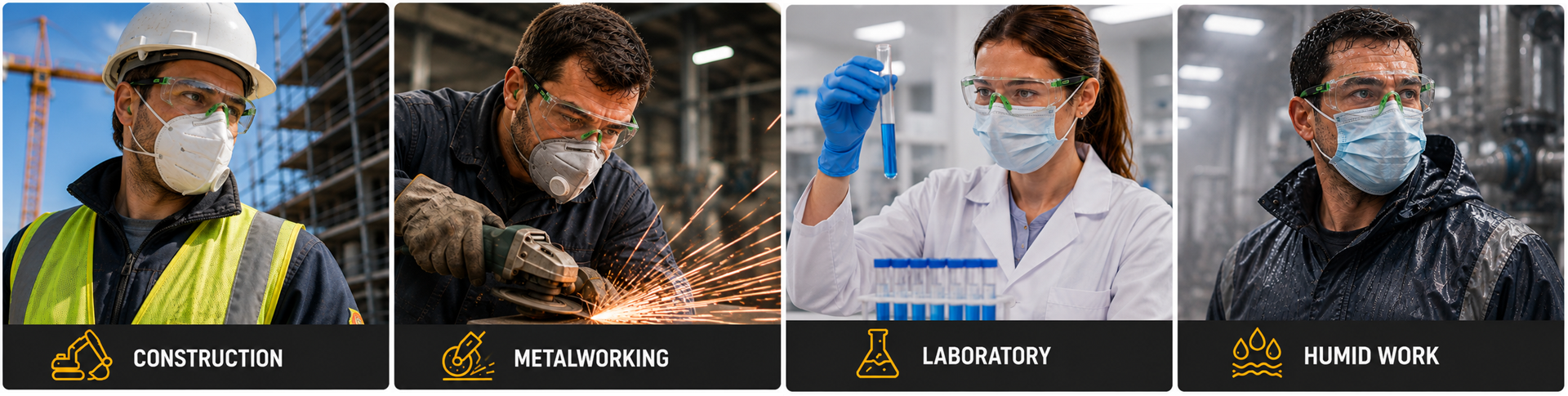 Industrial Anti-Fog Safety Glasses Gafas de seguridad antivaho para trabajos industriales.