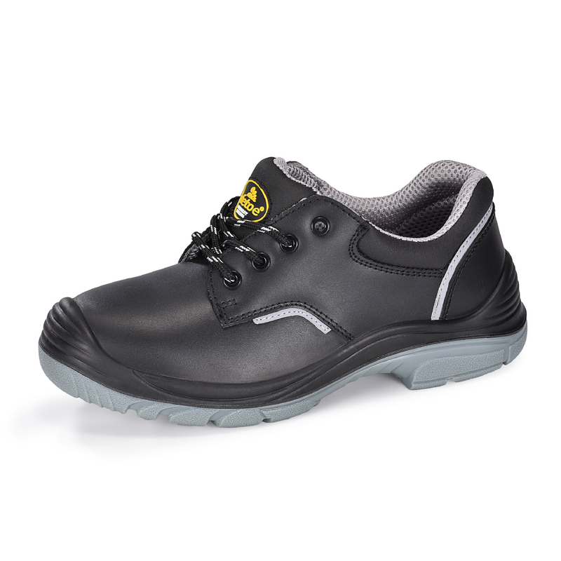 Zapatos de trabajo S3 de cuero liso con puntera de acero y placa de entresuela de acero L-7163 Smooth