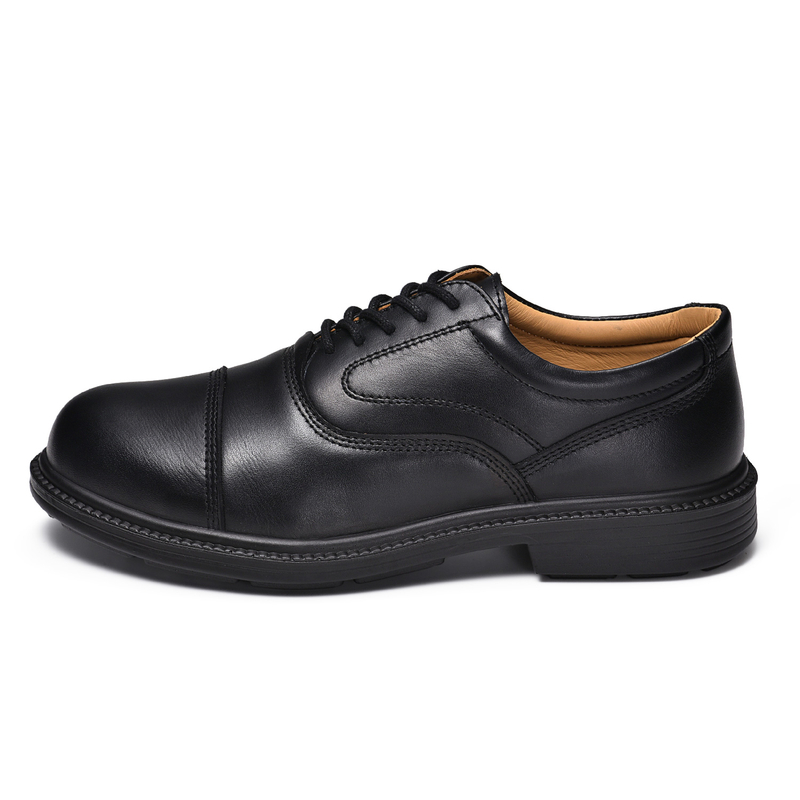 Zapatos de seguridad de cuero S3 para ejecutivo y gerente con punta de acero L-7527