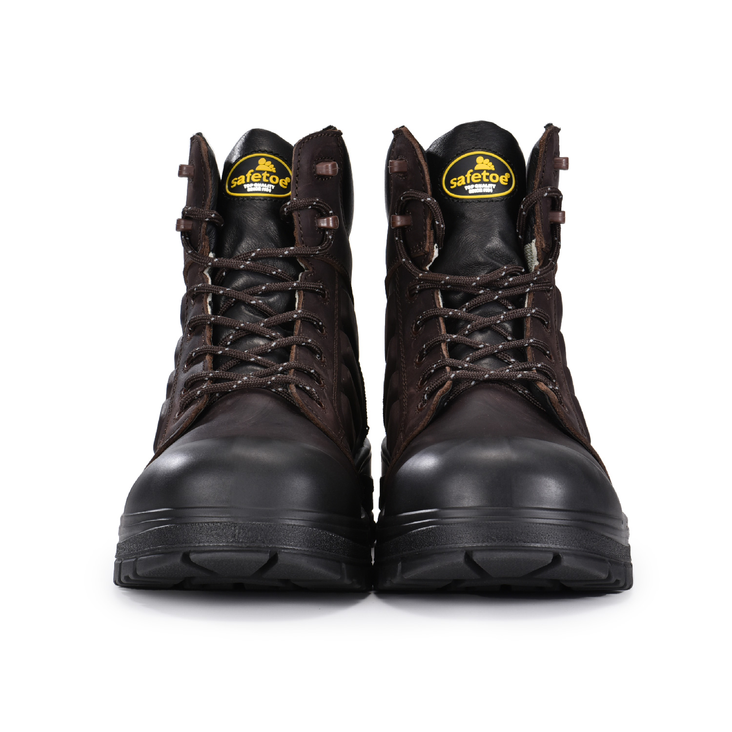 Botas de trabajo de encaje de cuero duraderas impermeables para mí M-8558