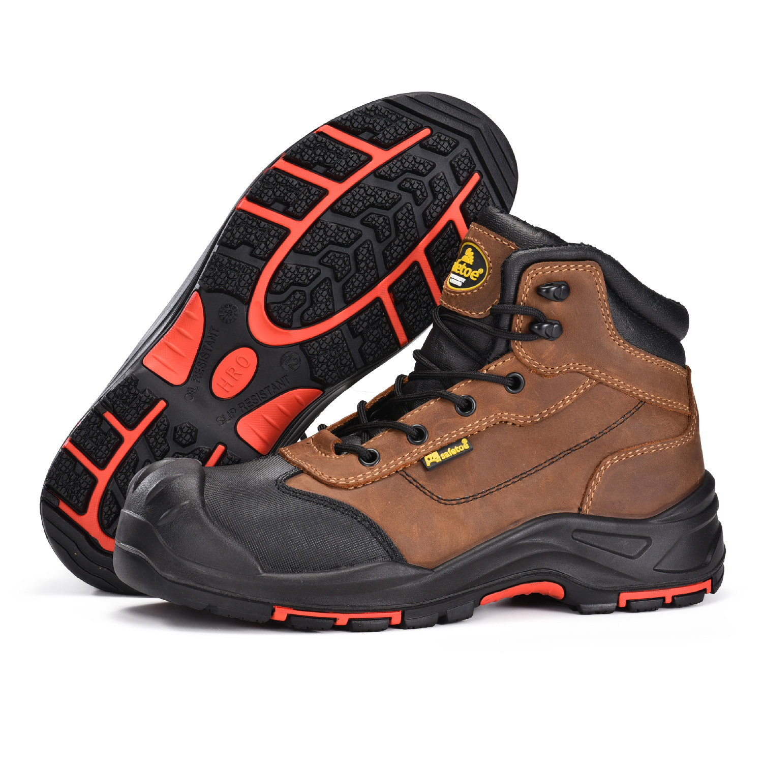 Las botas de seguridad antideslizantes de cuero nobuck más cómodas con punta compuesta para hombres M-8563