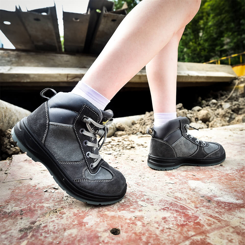 zapatos de seguridad de cuero para mujer