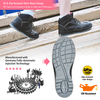 Botas de trabajo de seguridad en negro de cuero impermeable para la construcción de mujeres M-8516W