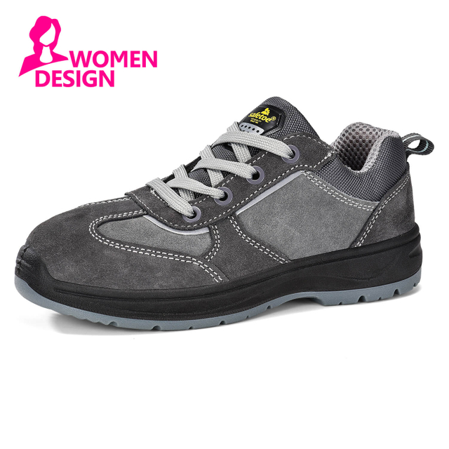 Zapatos de trabajo de seguridad antideslizantes con punta de acero para mujer | L-7508WS
