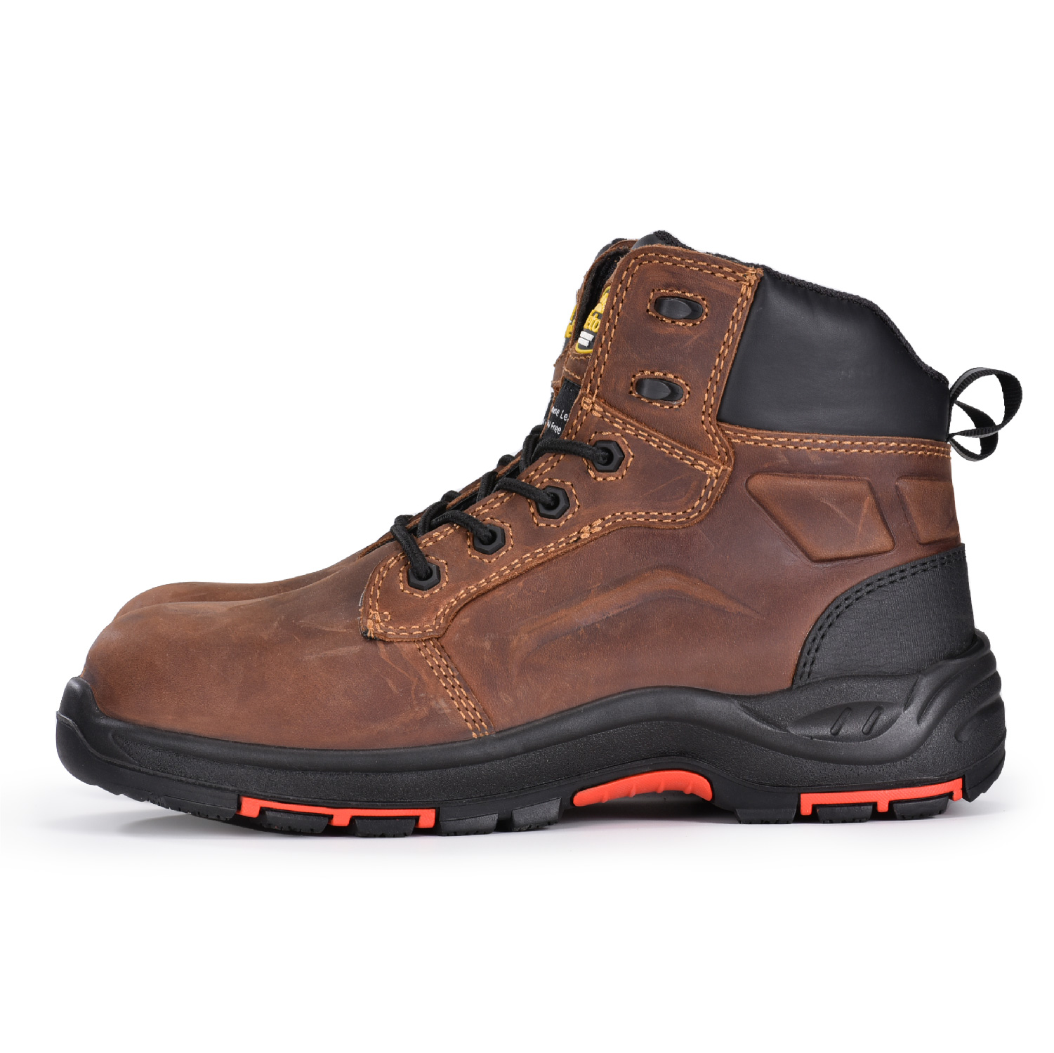 Botas de seguridad duraderas y protectoras para hombre, color marrón, botas de trabajo Chukka M-8552B