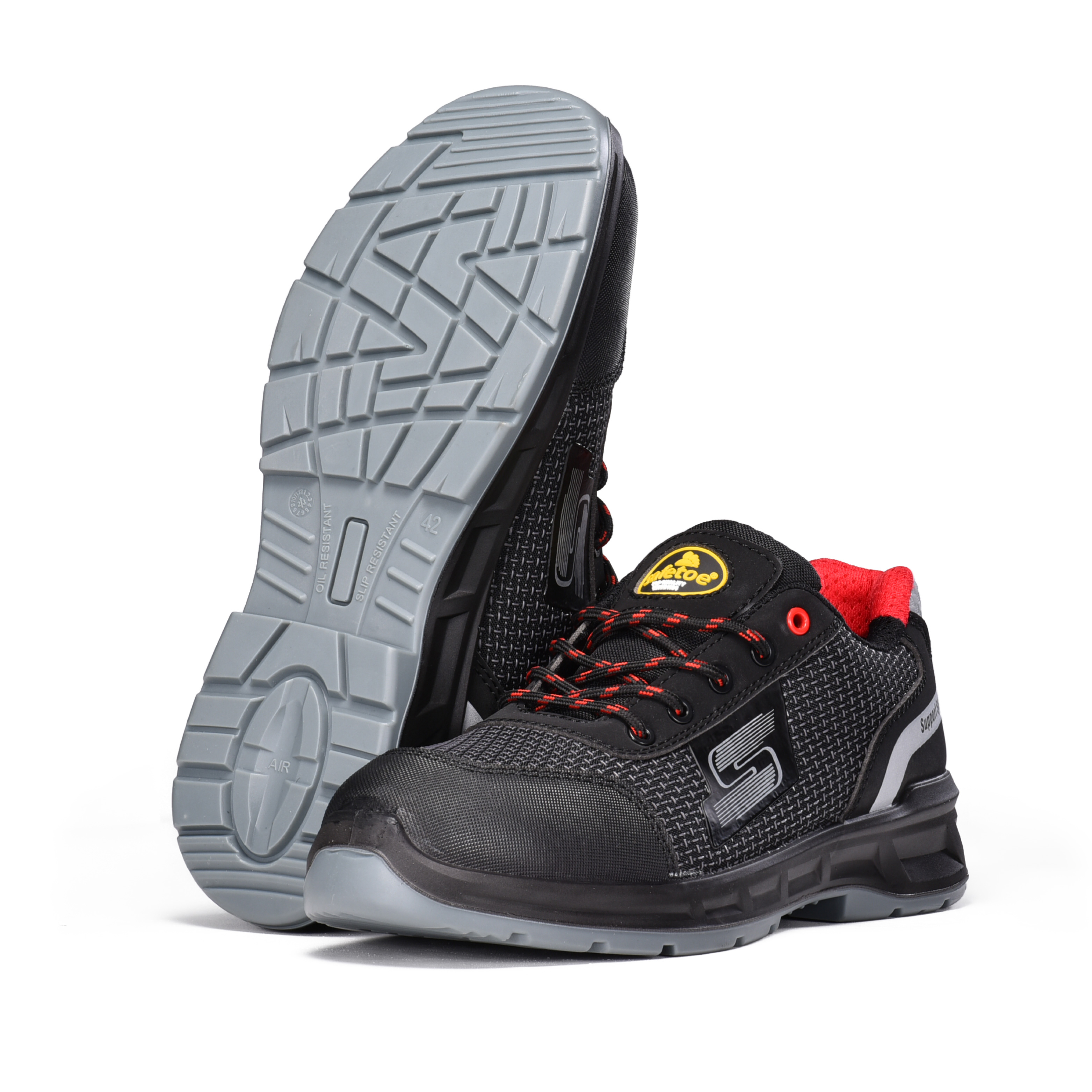 Zapatos de seguridad ligeros PU-TEK S1P con puntera compuesta y placa de Kevlar L-7512