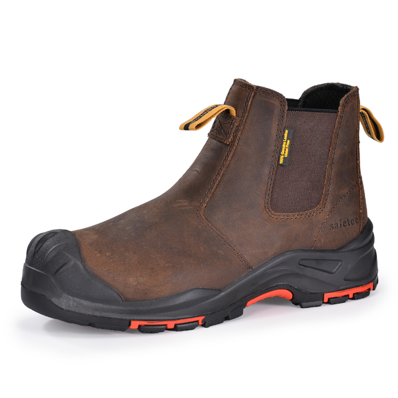 COMPIEZO DE SEGURIDAD DE COOLO MENTE El concesionario Chelsea Slip On Toble Work Boots M-8025nbo
