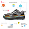 Zapatos de trabajo de seguridad antideslizantes con punta de acero para mujer L-7508W Gamuza