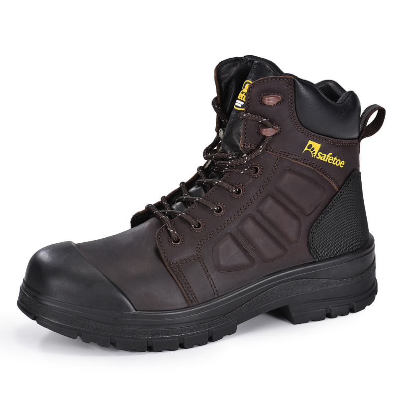 Botas de trabajo de encaje de cuero duraderas impermeables para mí M-8558