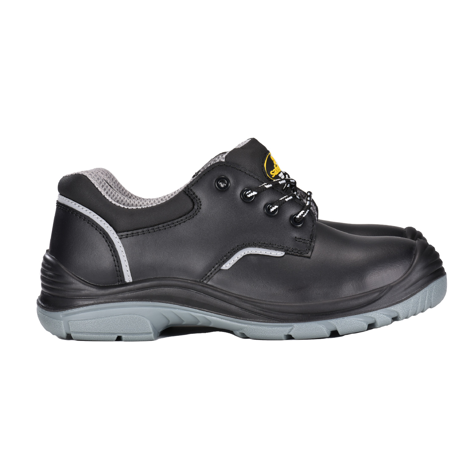 Zapatos de trabajo S3 de cuero liso con puntera de acero y placa de entresuela de acero L-7163 Smooth
