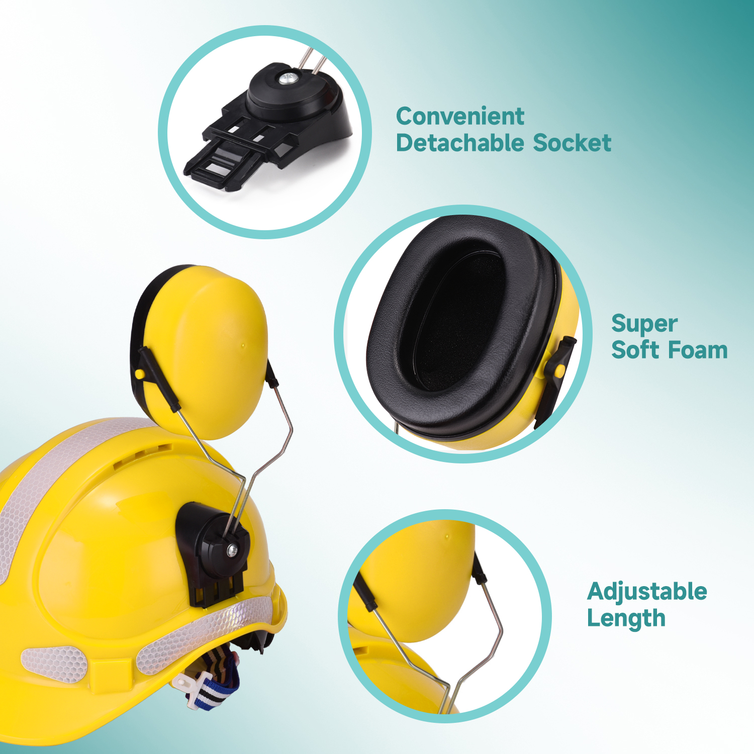 Muffs de oído de alta calidad E-2008 Amarillo