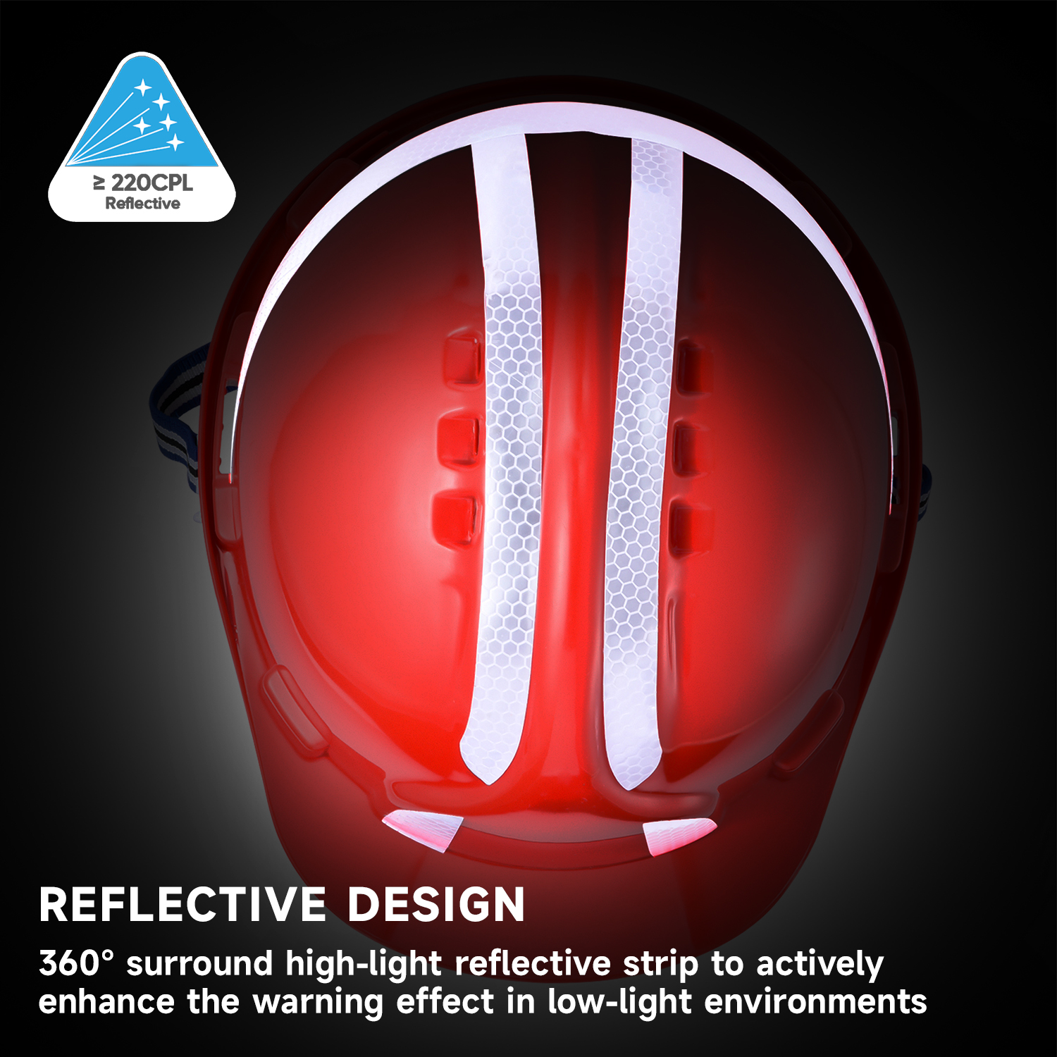 Casco de seguridad rojo para la construcción W-036