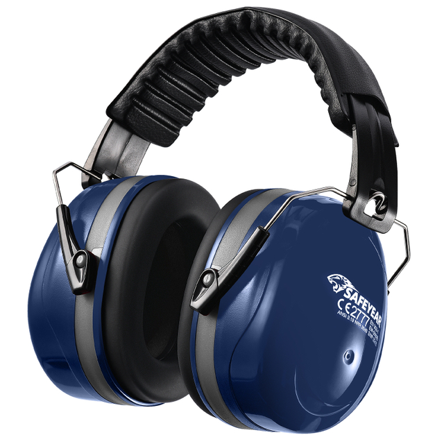ABS ABS plegable Muffs de oído protectores EM-5002 Blue oscuro