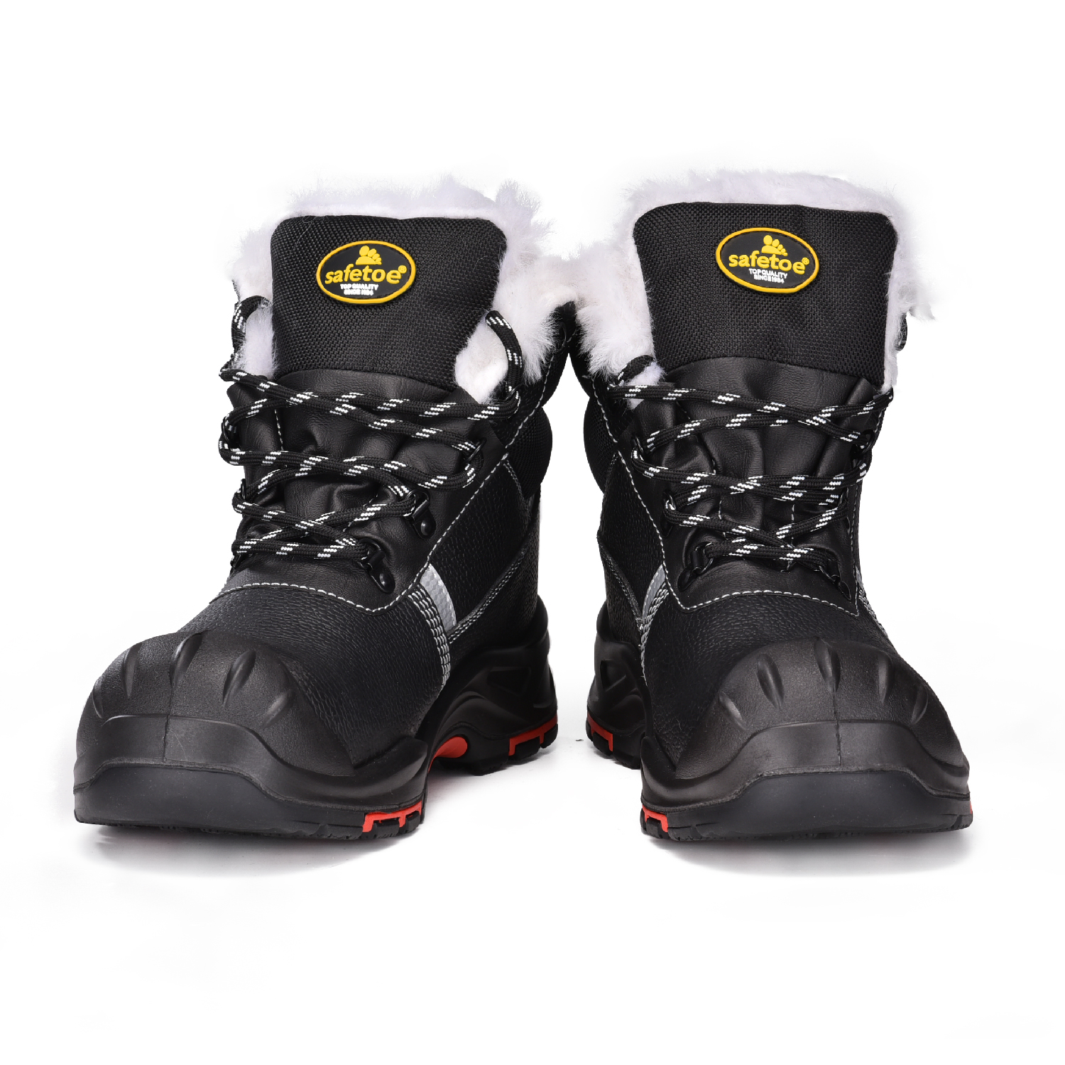 Botas de seguridad de invierno de punta compuesta de pieles para el clima frío M-8573