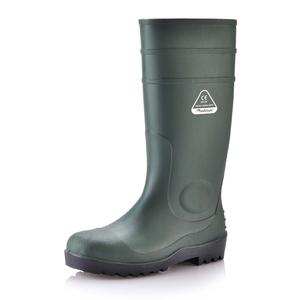 Botas de seguridad de PVC impermeables W-6037 verde