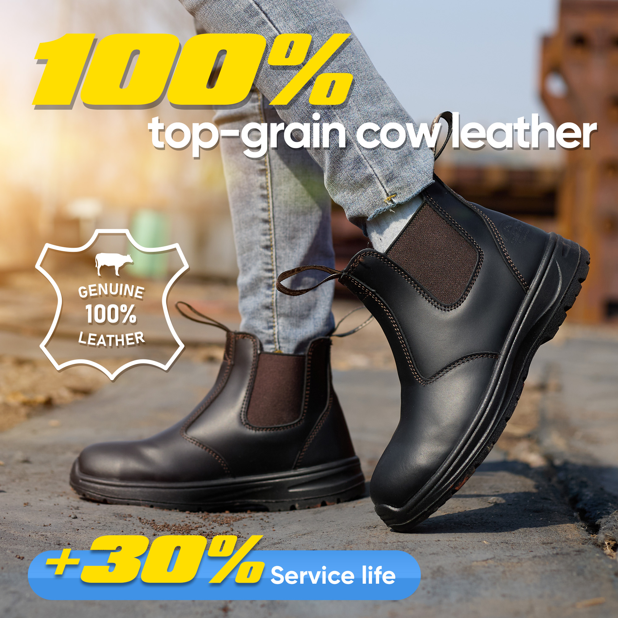 Zapatos de trabajo sin resbalón para mujer El mejor toe de acero en las botas de trabajo de las mujeres M-8025W