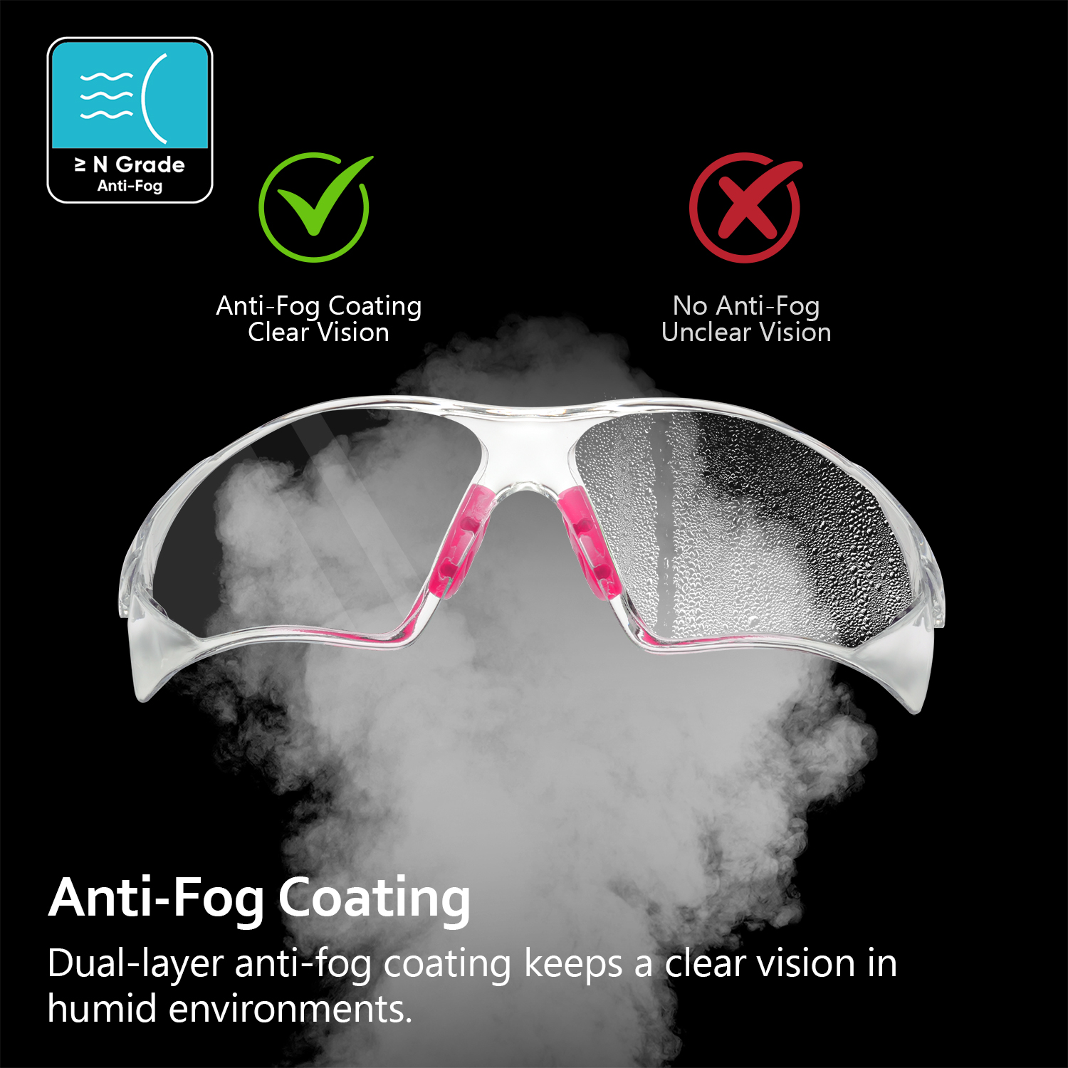 Gafas de seguridad protectores de stock listos para mujeres sg003 rosa