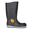 Botas de lluvia impermeables de seguridad de PVC con punta de acero y placa de acero W-6055