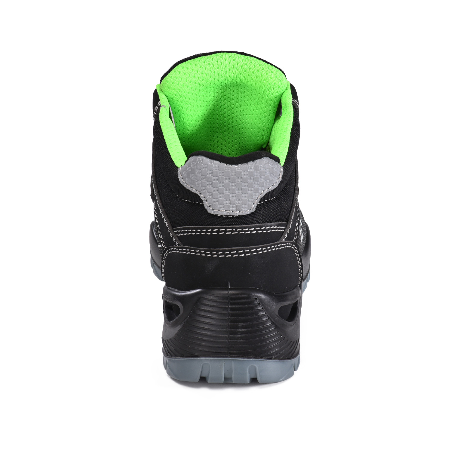 Zapatos de seguridad de tela de estilo deportivo ligero y transpirable para hombres-M-8576 verde