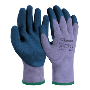 Guantes de trabajo de seguridad recubiertos de látex LY-3013 Púrpura