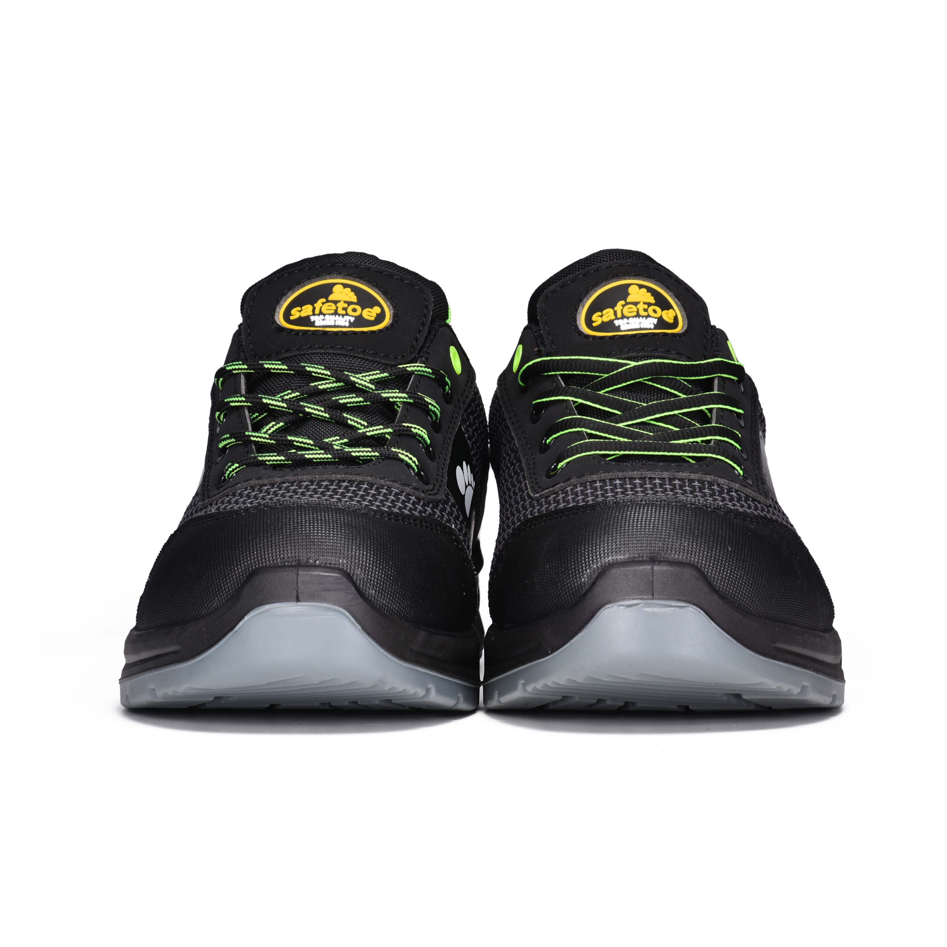 Zapatillas de trabajo de corte bajo con cordones y puntera de material compuesto para hombre y mujer L-7512 azul