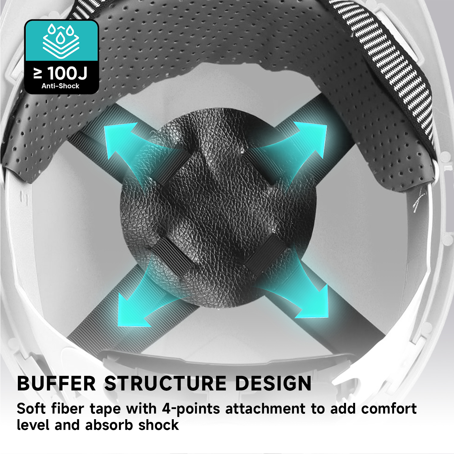 Casco de seguridad subterráneo con faro y tiras reflectantes