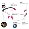 Gafas de seguridad antivaho ANSI Z87.1 CE EN166 UV400 Gafas protectoras SG003 Rosa