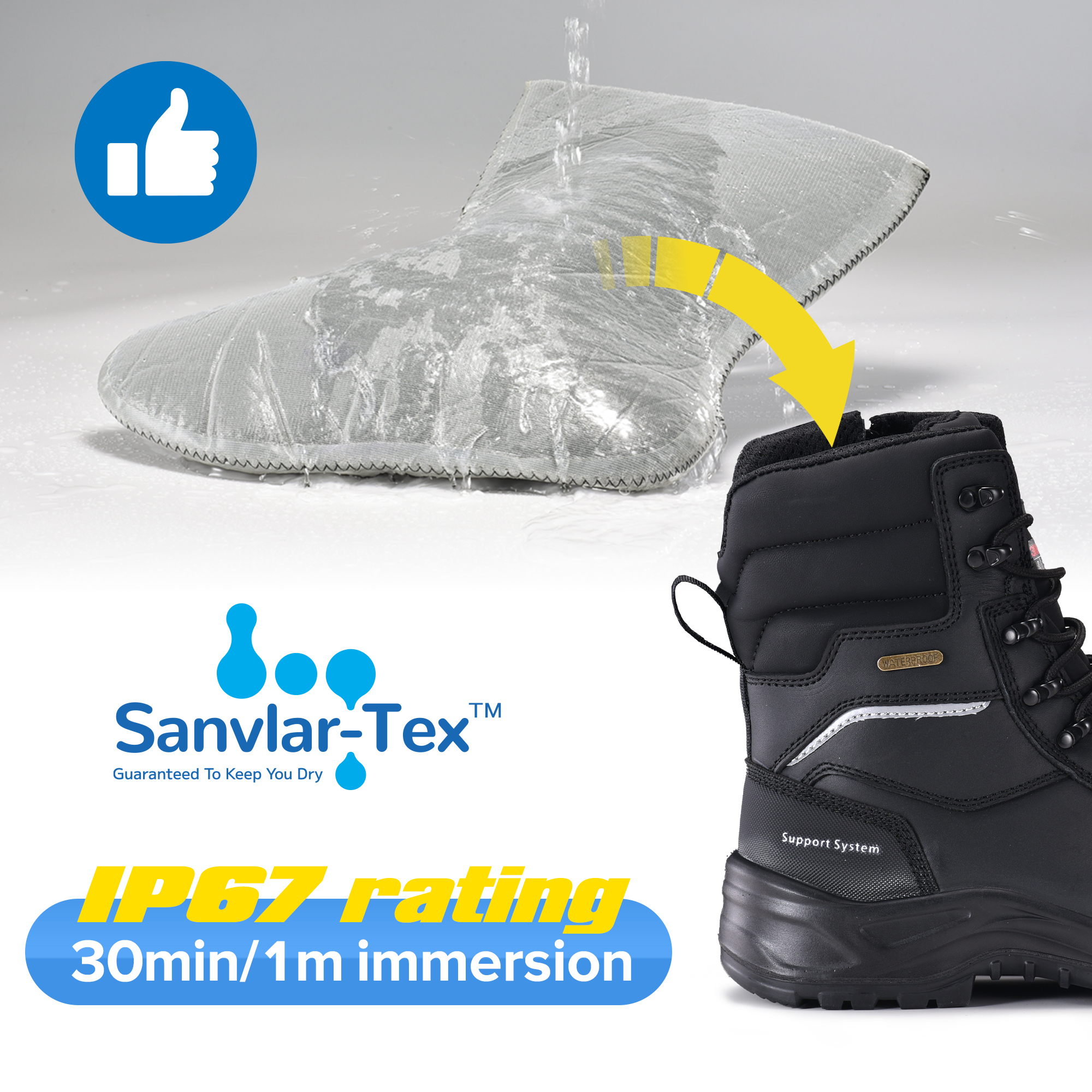 Safetoe Botas de seguridad de invierno IceGrip Arctic-Zip H-9552 IceGrip