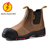 Slip On Aislamiento Eléctrico Botas de seguridad de trabajo con punta de acero de goma de acero