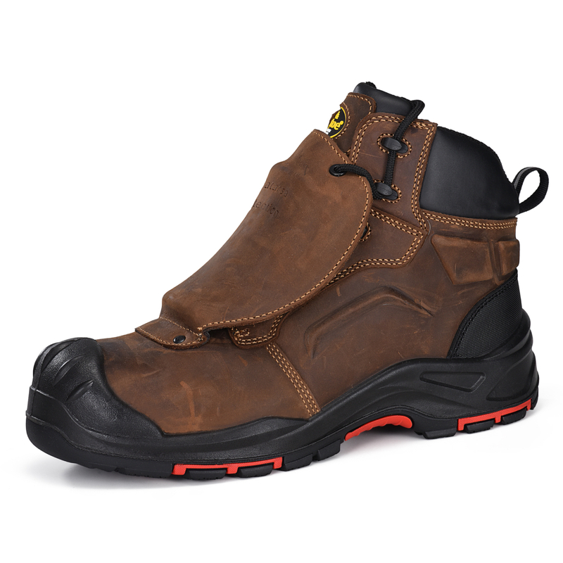Botas de trabajo mineras de seguridad de metal sin resistencia al aceite y resbalón
