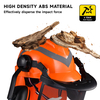 Cascos forestales y sombrero de protección de escudo de cara M-5009 naranja