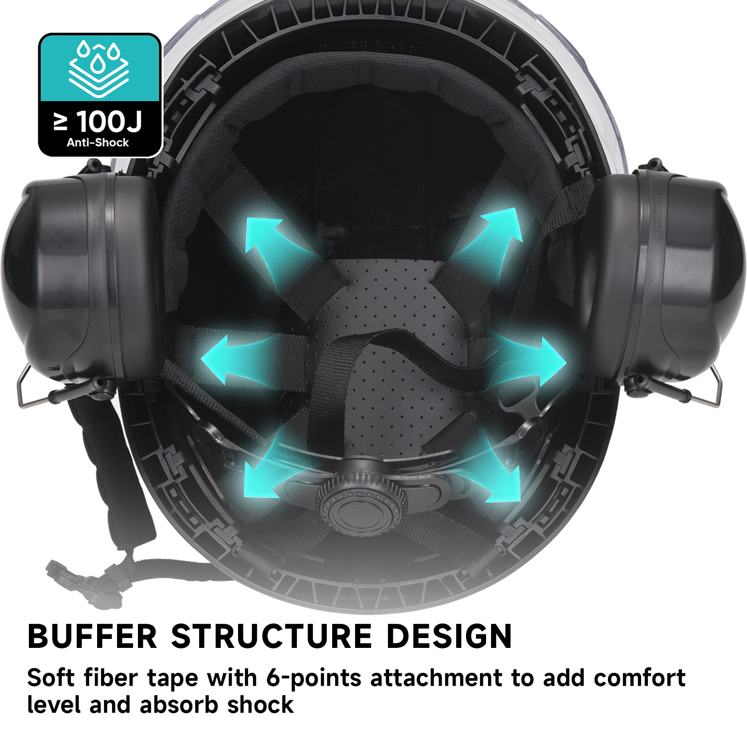 Mineros Hombres Hard Sweat Band ABS Safety Helmets M-5018