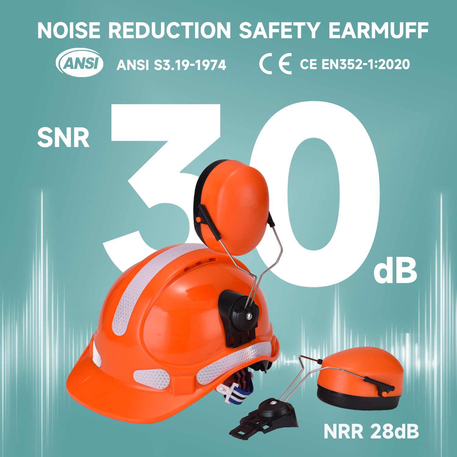 Muffs de oído de alta calidad E-2008d naranja