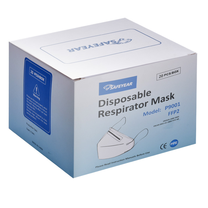 Mascarilla de seguridad facial azul KN95 SM-006