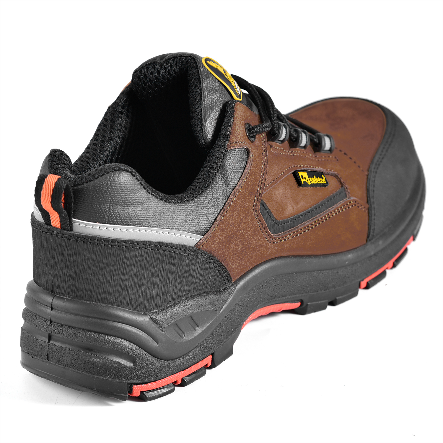 Zapatos de trabajo de seguridad sin metal de cuero nobuk L-7342