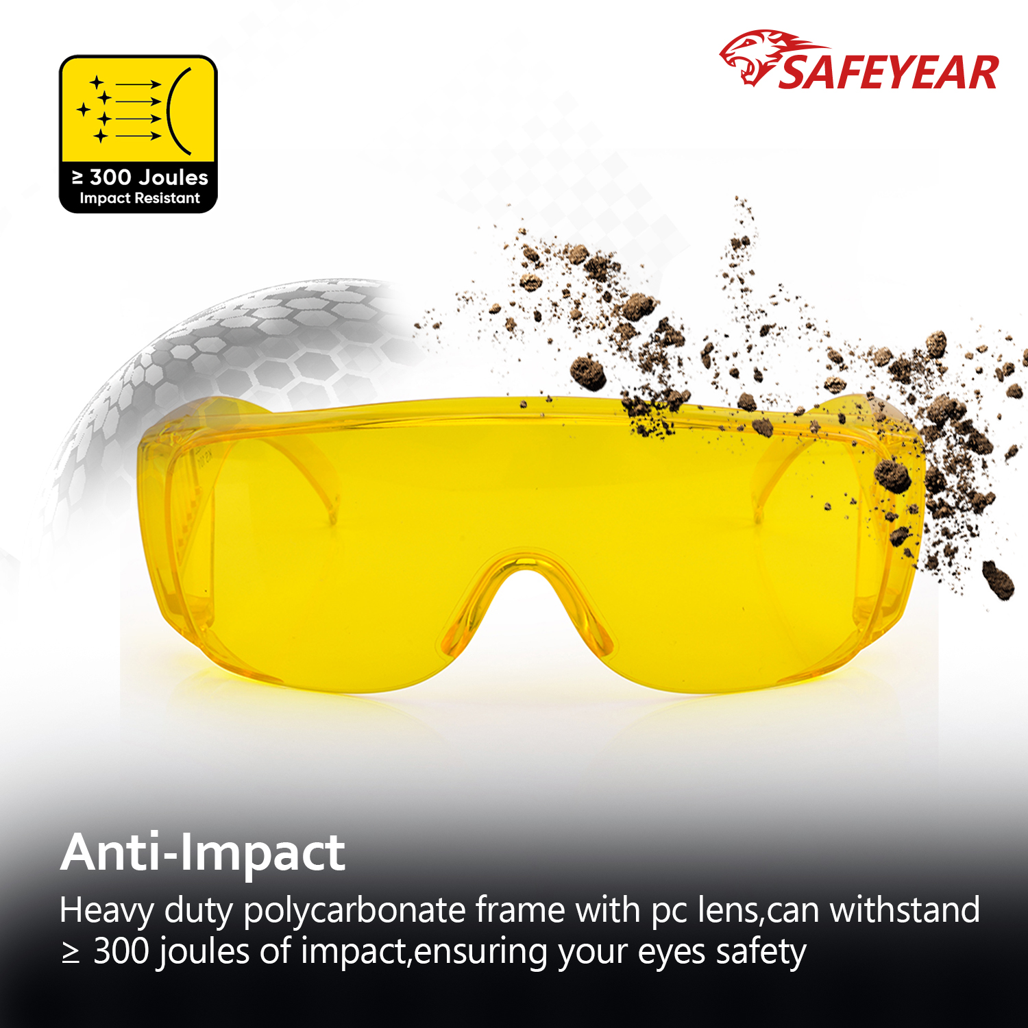  Glass de seguridad de protección UV amarillo SG035