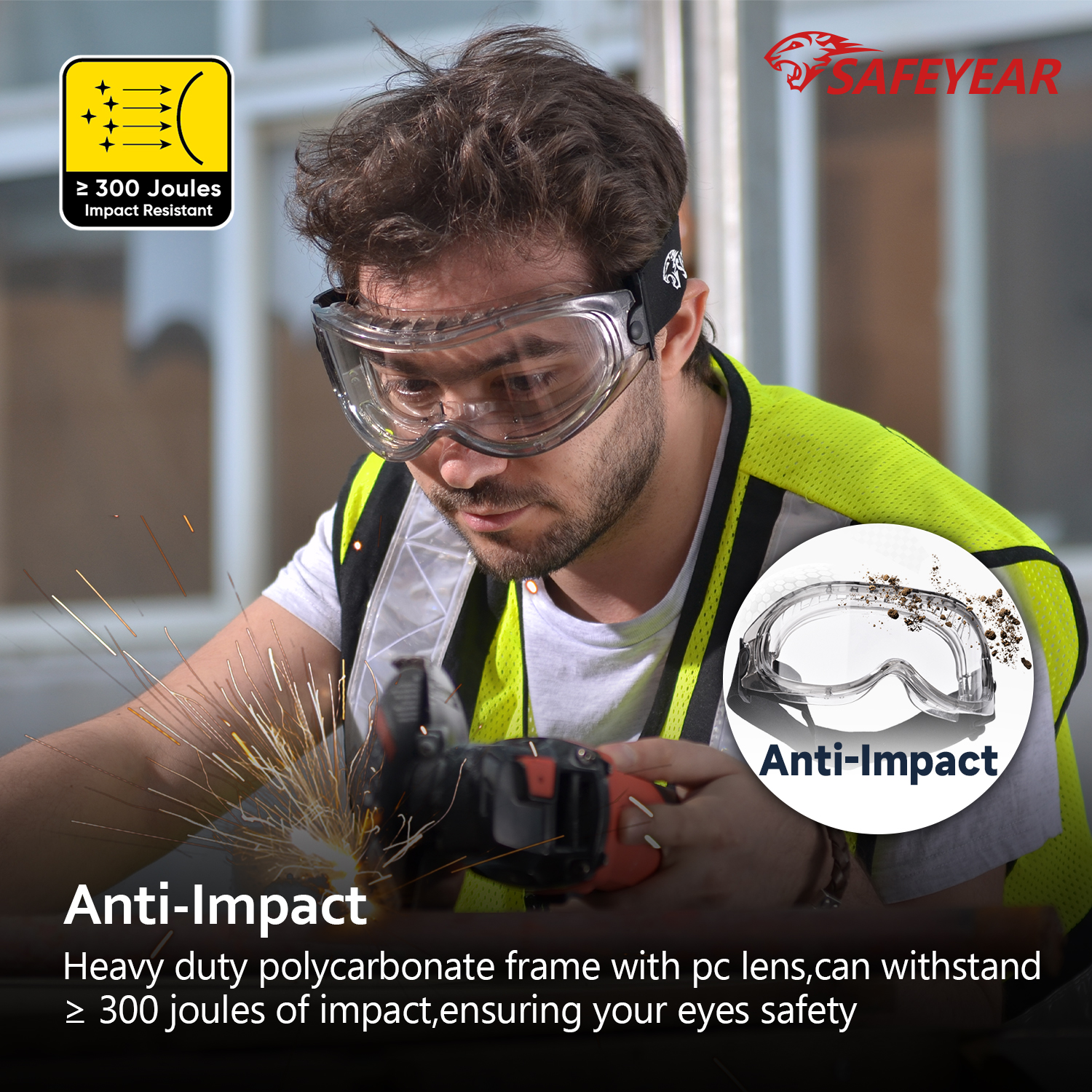 Gafas de seguridad claras de alta calidad SG007 