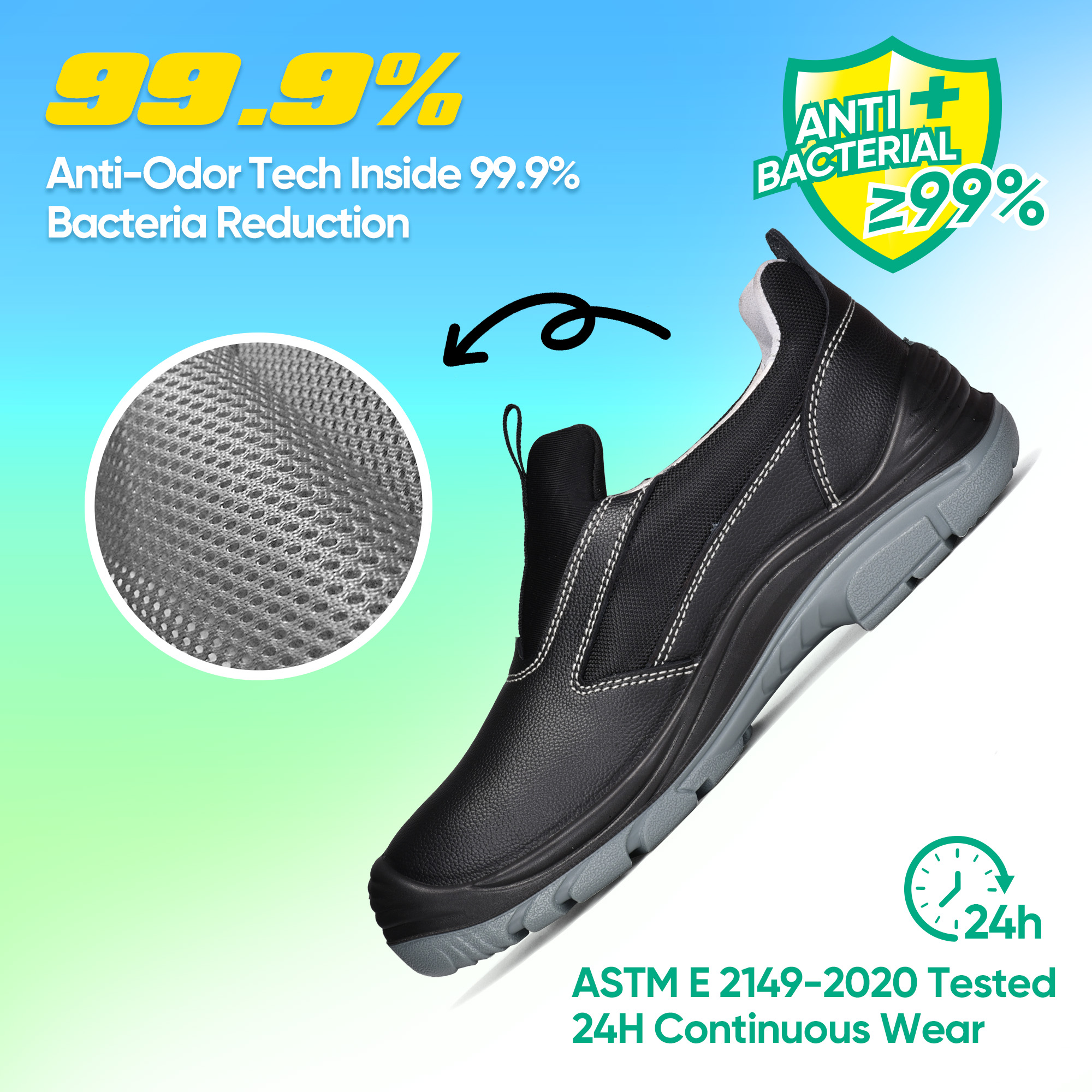 Súper sin recargo de baja tapa de acero de corte S3 Zapatos de seguridad L-7525