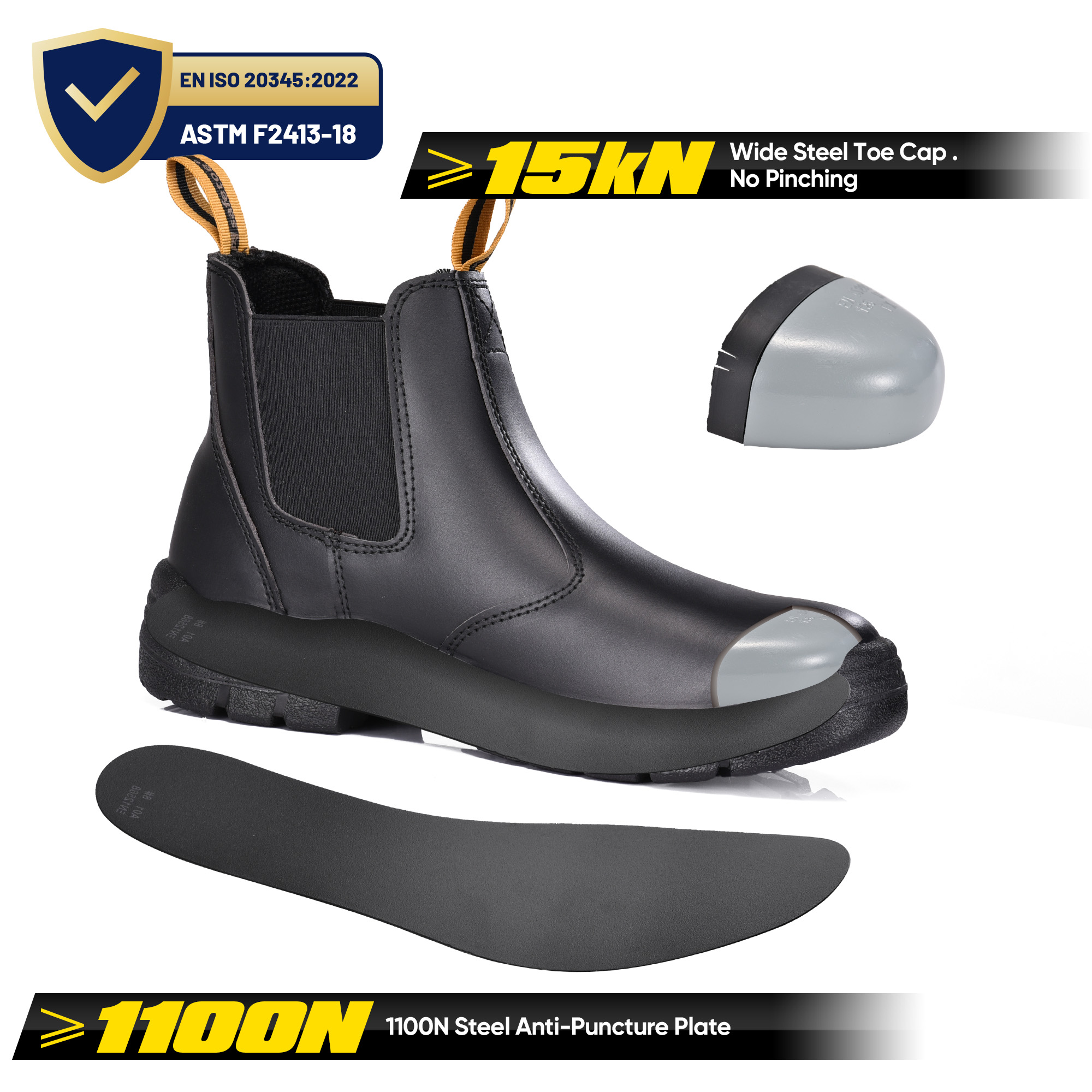 Sitio Botas de seguridad protectores negros
