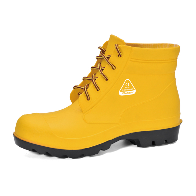Botas de lluvia de punta de acero W-6050 amarillo