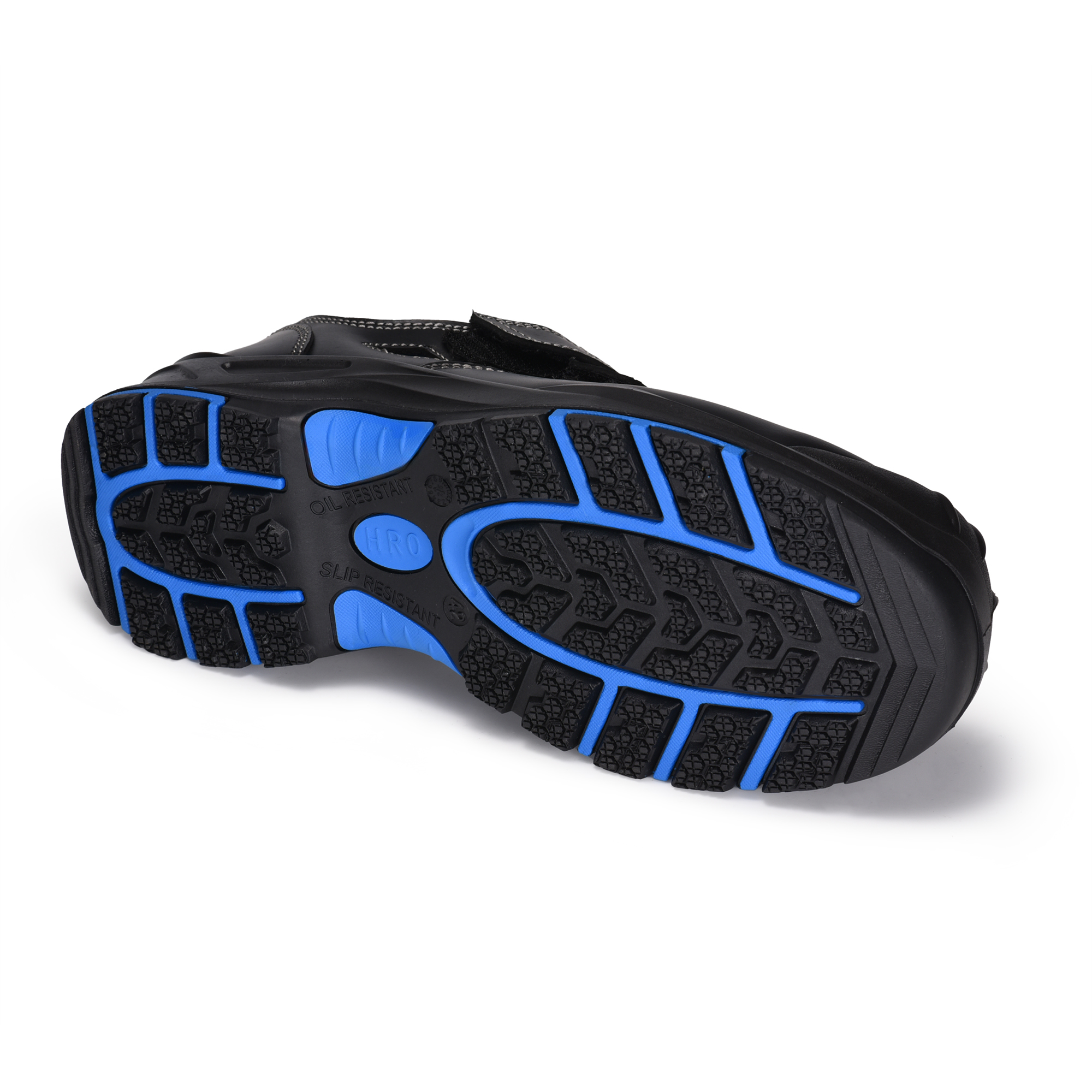Sandalias Zapatos de trabajo Velcro Design L-7585 Azul / Metal gratis