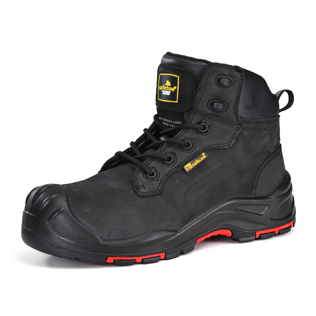 Botas de trabajo Botas de trabajo de seguridad sin metal sin resbalón de aceite sin resbalón M-8552 Negro