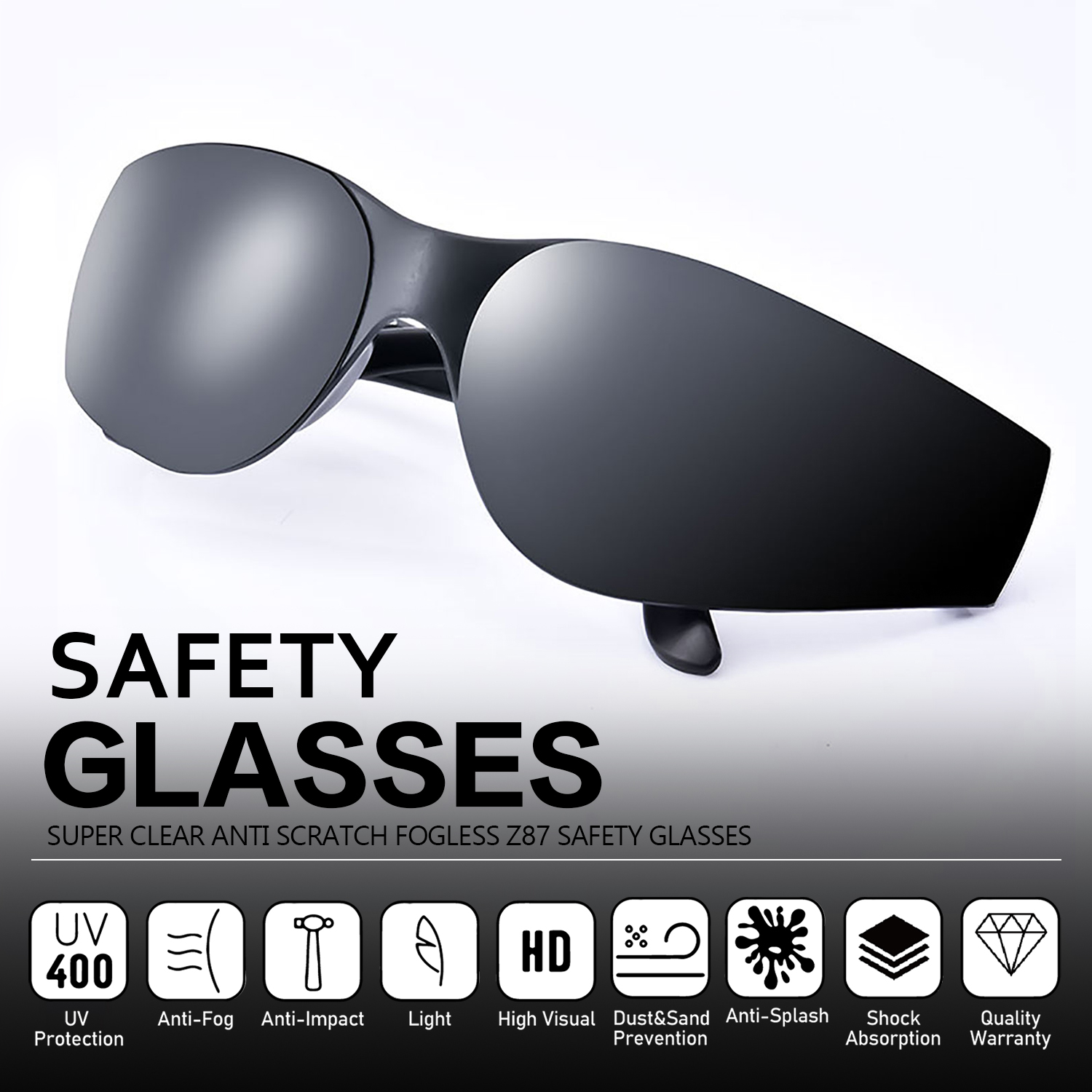 Gafas de sol de seguridad protectores SG001 Negro