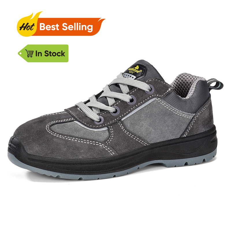 Zapatos de trabajo de seguridad antideslizantes con punta de acero para mujer L-7508W Gamuza