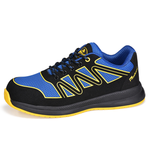 Zapatos de seguridad de tela de nailon ligeros y transpirables L-7537 Azul