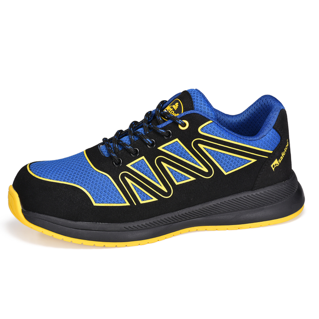 Zapatos de seguridad de tela de nailon ligeros y transpirables L-7537 Azul