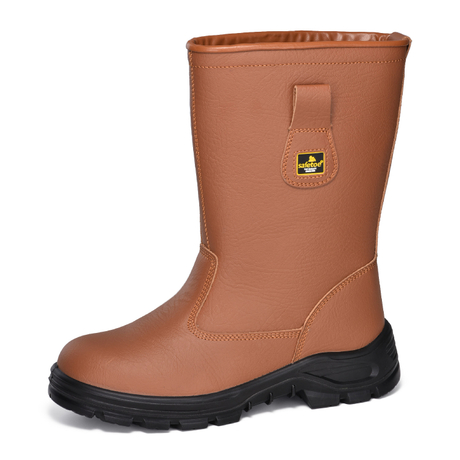 Botas de seguridad clásicas de cuero Rigger con punta de acero | H-9430 Marrón