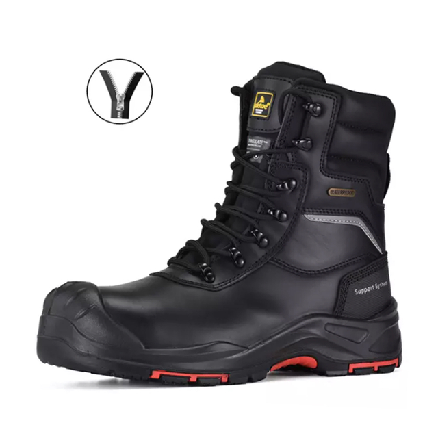 Botas de trabajo resistentes al agua resistente al aceite para hombres trabajadores H-9552 zip